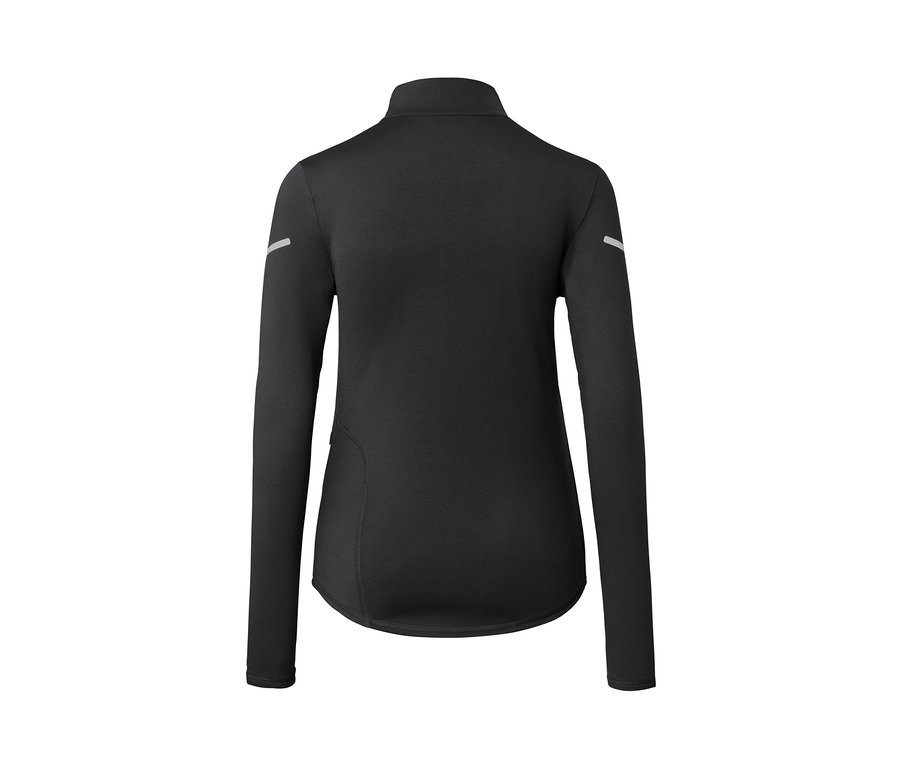 Detailansicht der Rückseite eines schwarzen Thermo-Funktionsshirts.