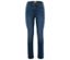 Blaue High-Waist-Jeans.