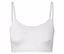 Weißes Bustier mit dünnen Trägern.