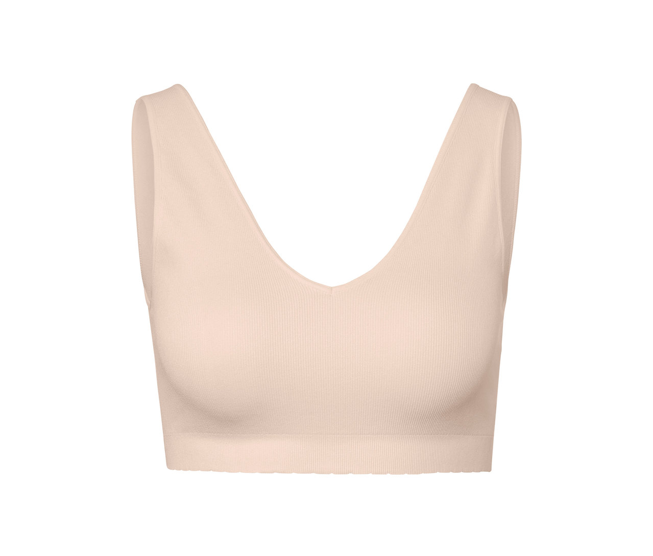 Cremefarbenes Seamless-Bustier.