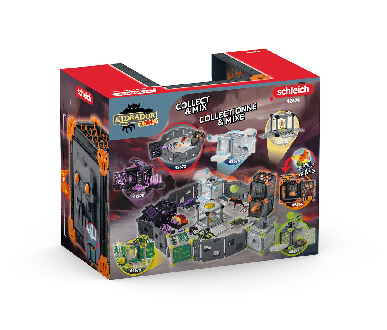 Verpackung der Schleich Eldrador BattleCave Lavahyäne.