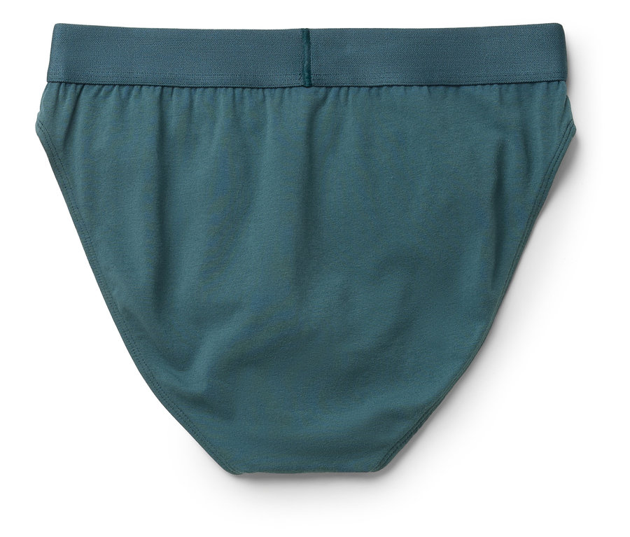 Detailansicht eines blaugrünen Damen Slips.