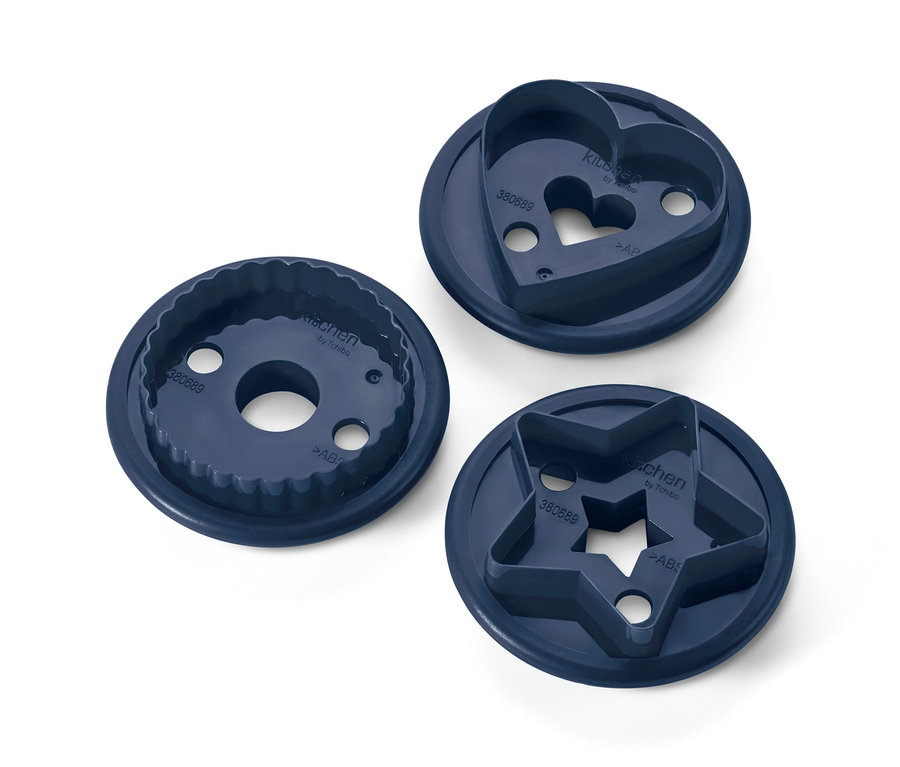 Drei Ausstecher für Linzer Plätzchen.