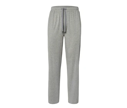 Graue Relaxhose mit Kordelzug.