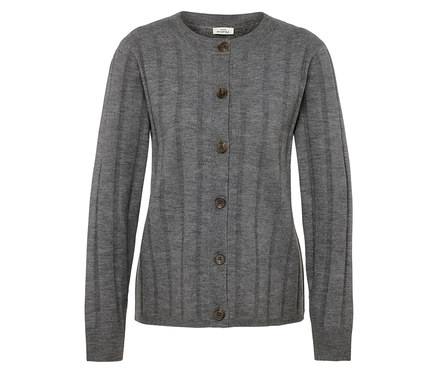 Gerippte Strickjacke