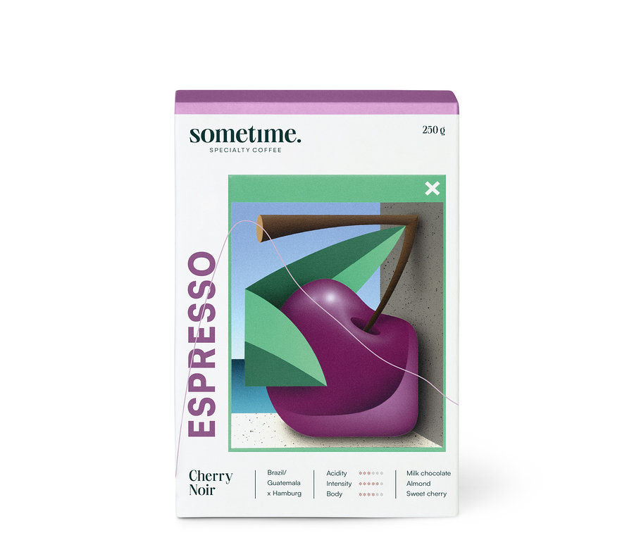 Packung sometime - CHERRY NOIR Espresso - 250 g Ganze Bohne.