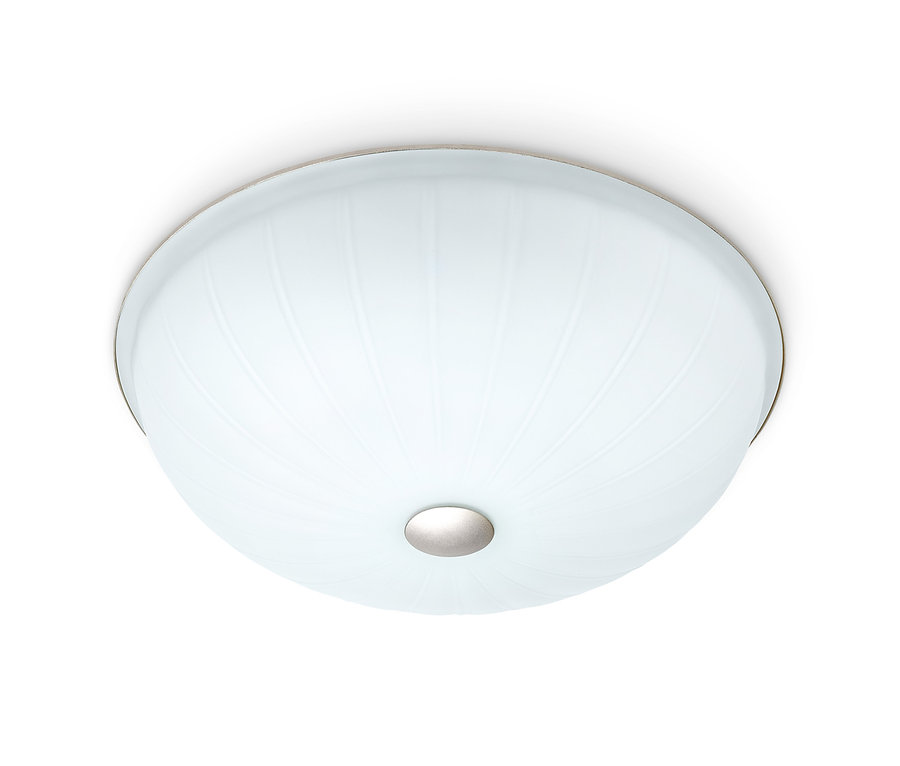 LED-Decken- und Wandleuchte mit Glasschirm.