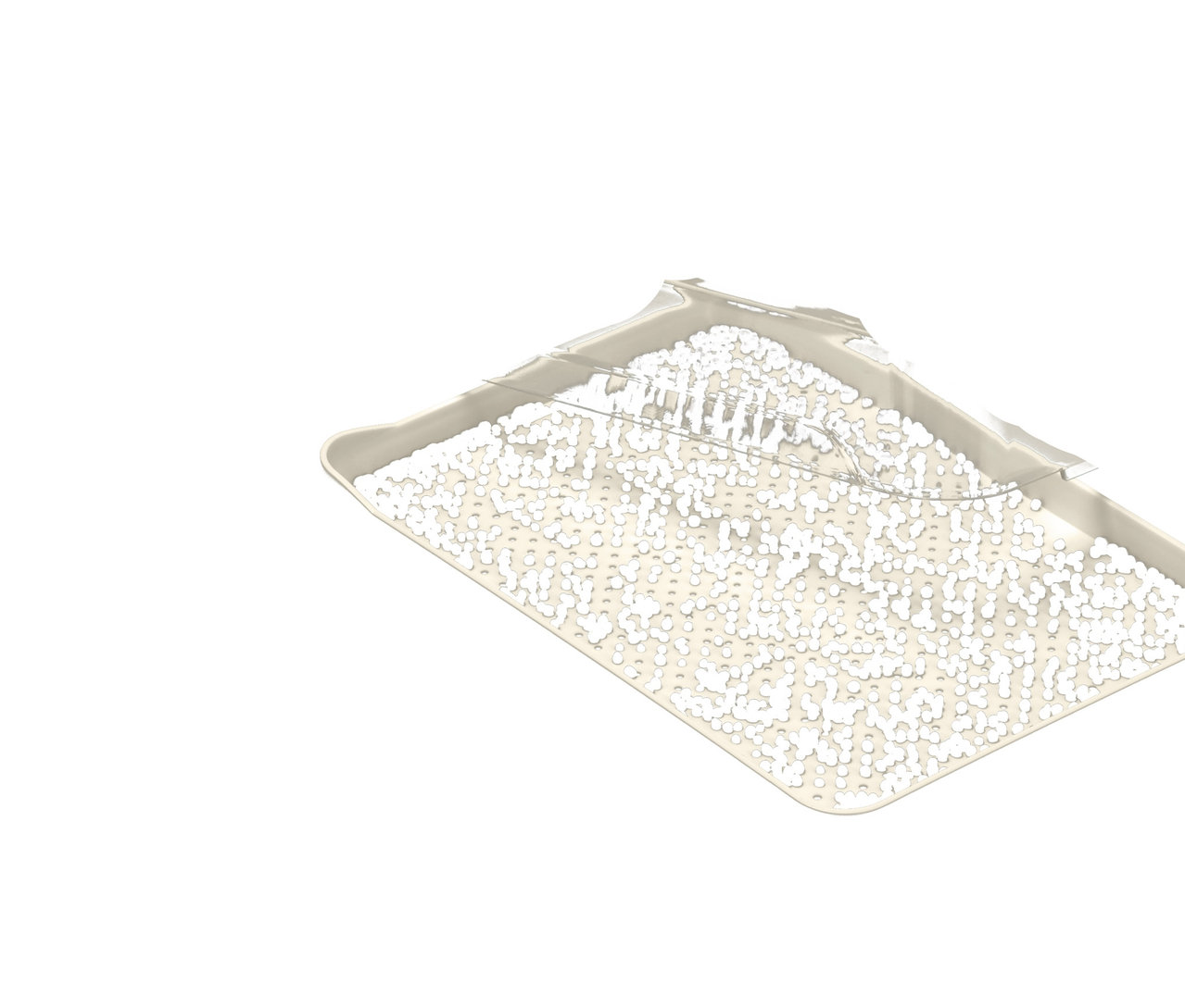 Weißes Tablett mit Microgreens-Anzuchtset.