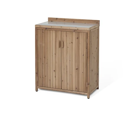 Kleiner Gartenschrank »Tinus« aus Kiefernholz mit zwei Türen.