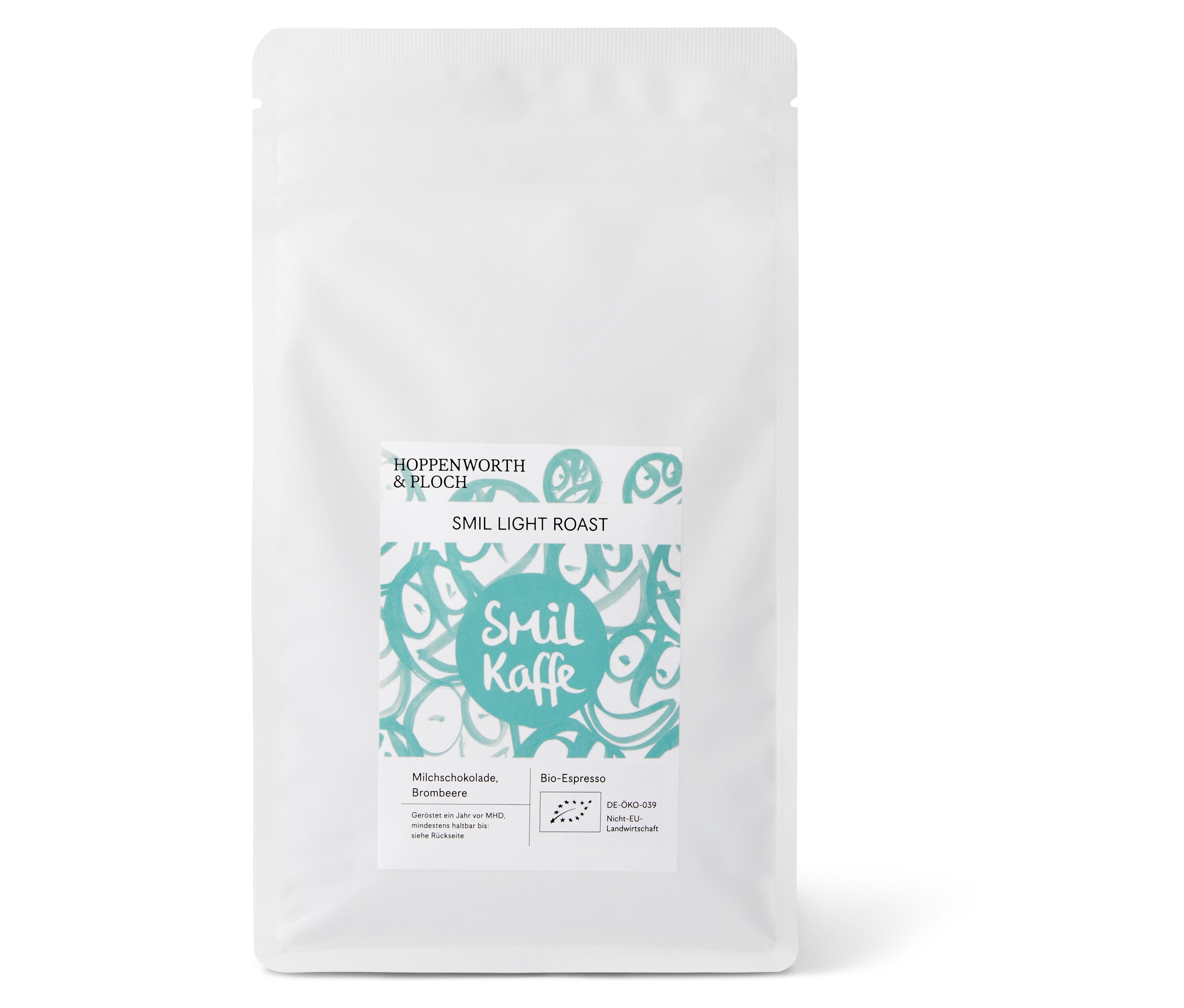 Weiße Packung Hoppenworth & Ploch - Smil - Light Roast Omni-Roast - 250 g.