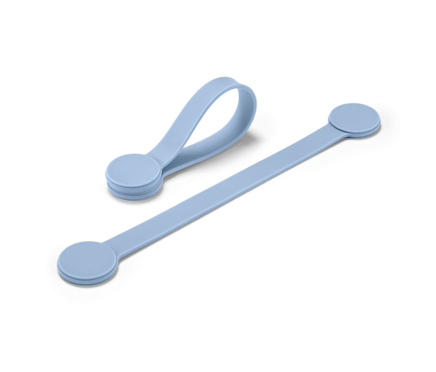 Zwei blaue Magnet-Clips.