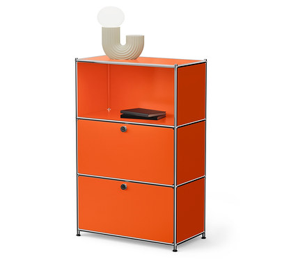 Kommode Metall »CN3« mit 2 Klappenfächern, orange