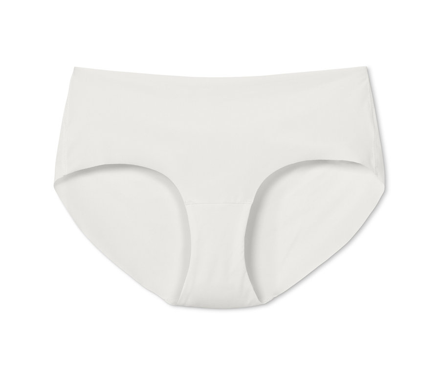 Detailansicht eines weißen Magic-Cut-Panty, 5er-Pack.