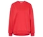 Roter Pullover mit langen Ärmeln.