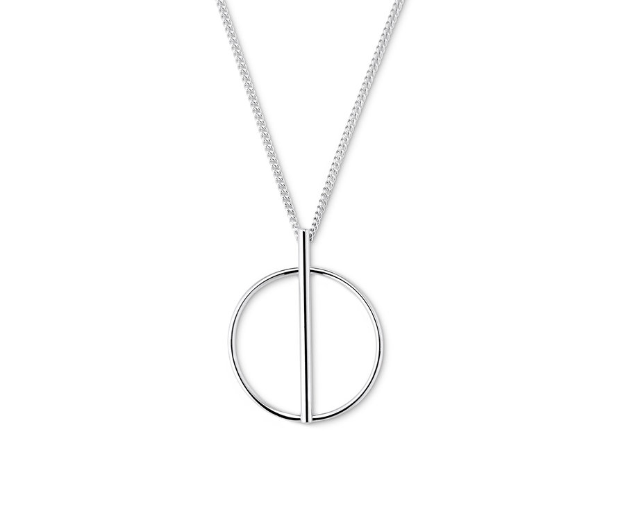 Silberkette »Pure Collection« mit rundem Anhänger.