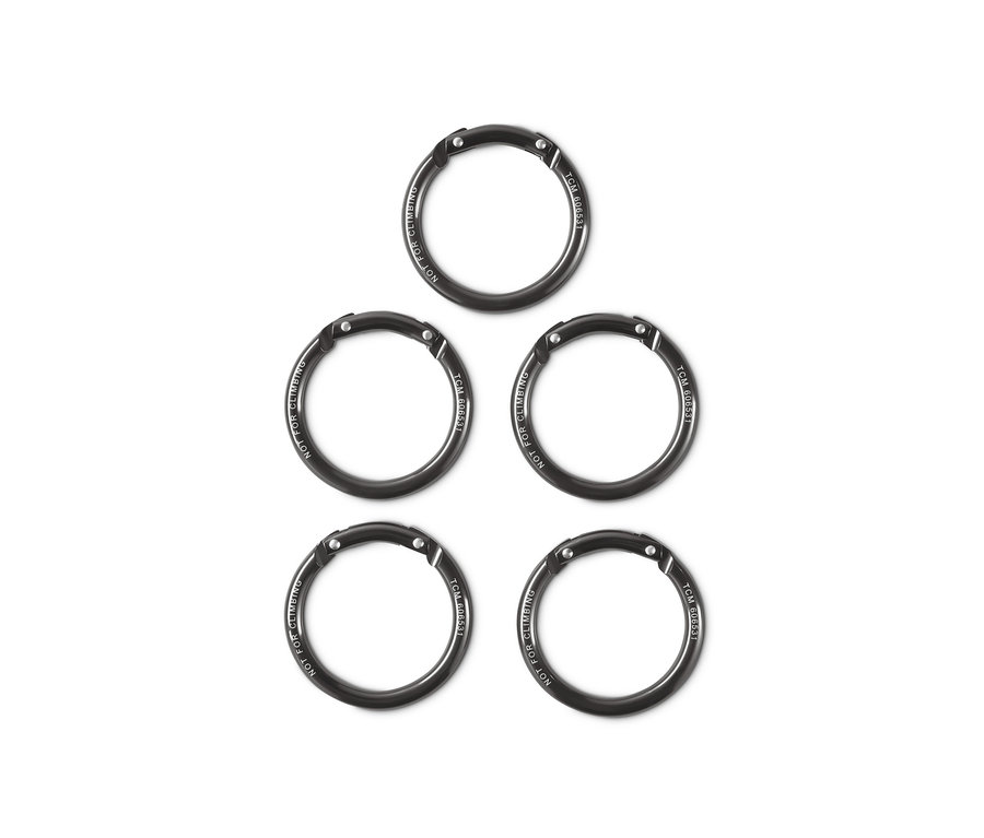 Fünf Karabinerhaken