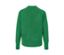 Rückansicht eines grünen Feinstrickpullovers.