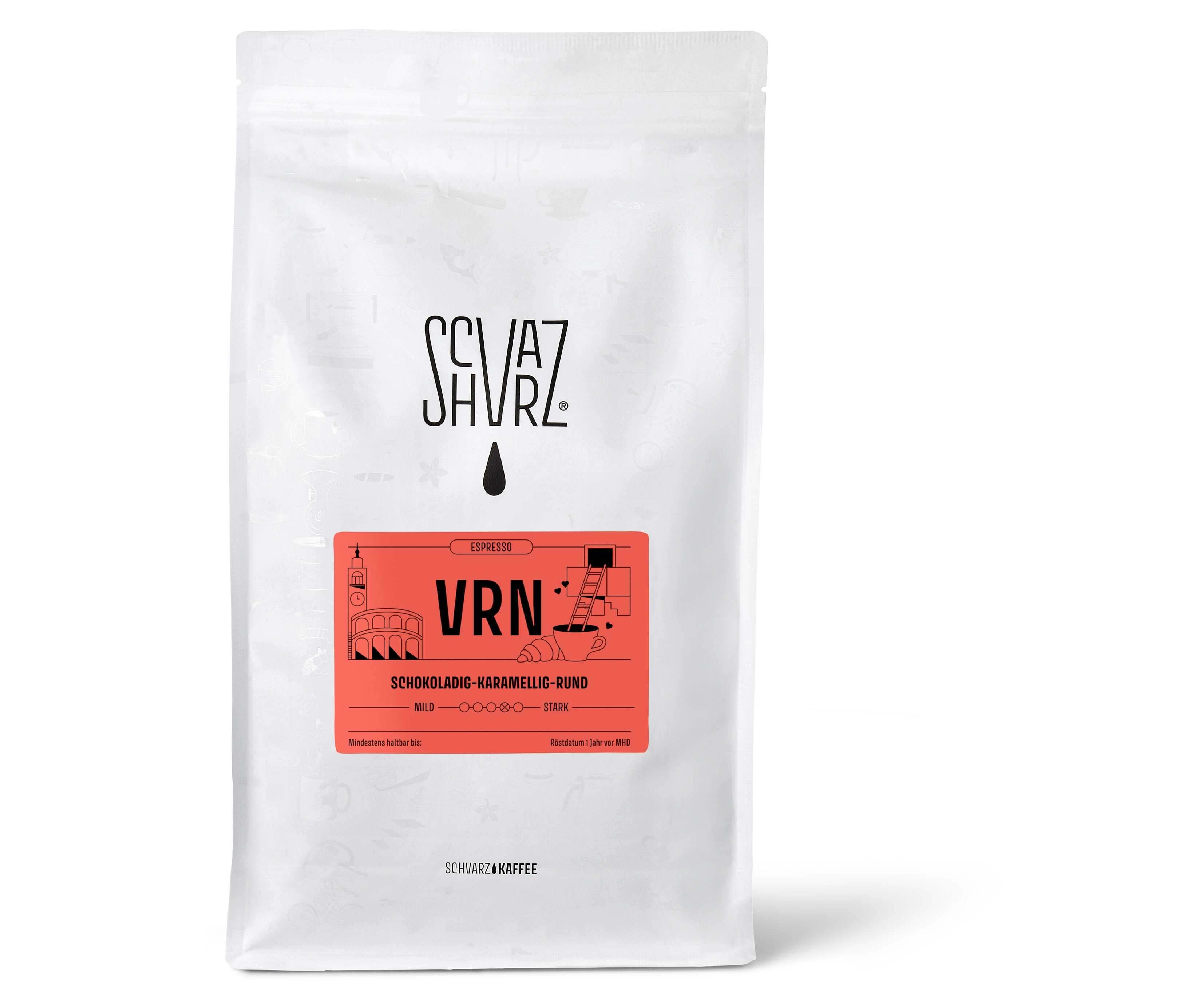Packung Schvarz - VRN Espresso - 1 kg Ganze Bohne.
