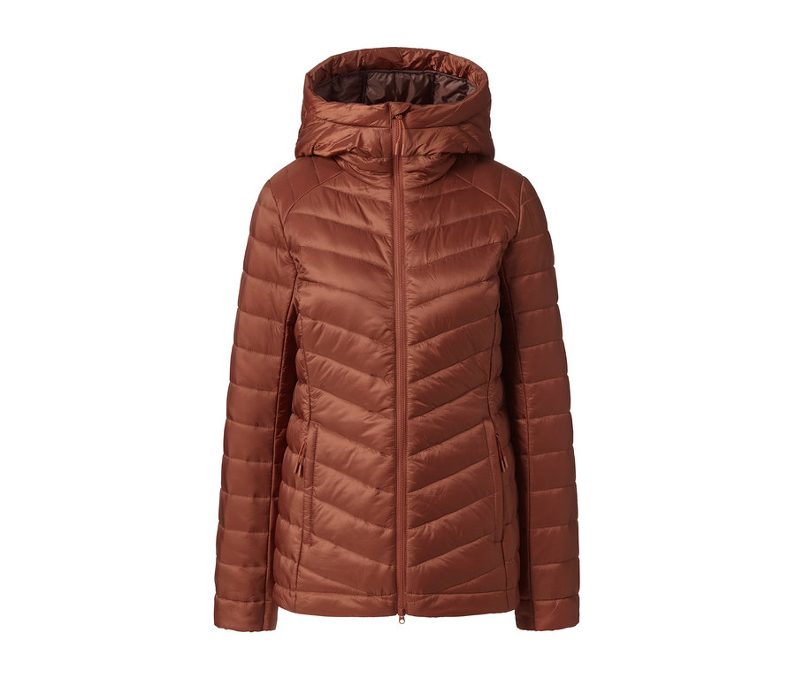 Eine leichte Steppjacke in Rostbraun.
