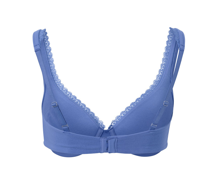 Blauer Bügel-BH.