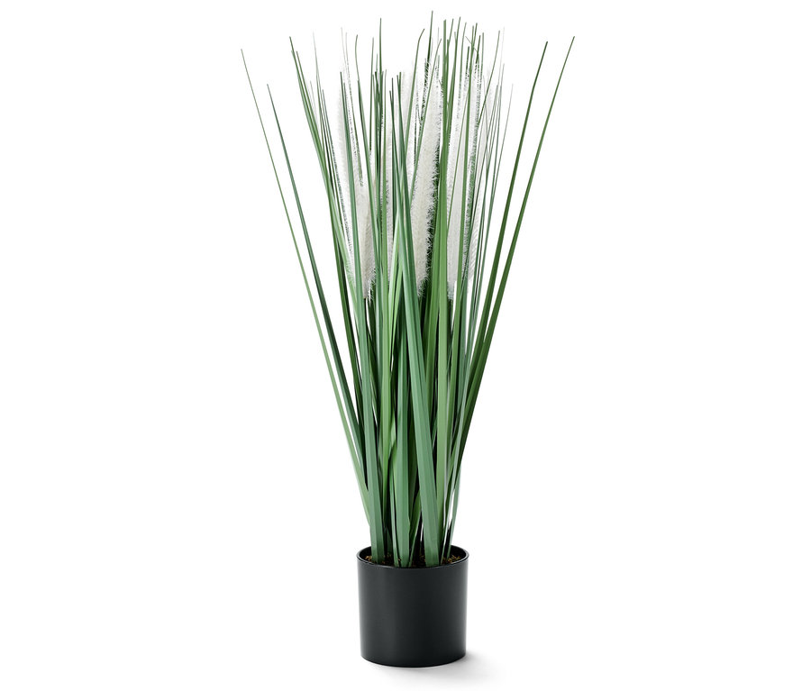 Kunstpflanze »Gräser und Pampas« im Topf.