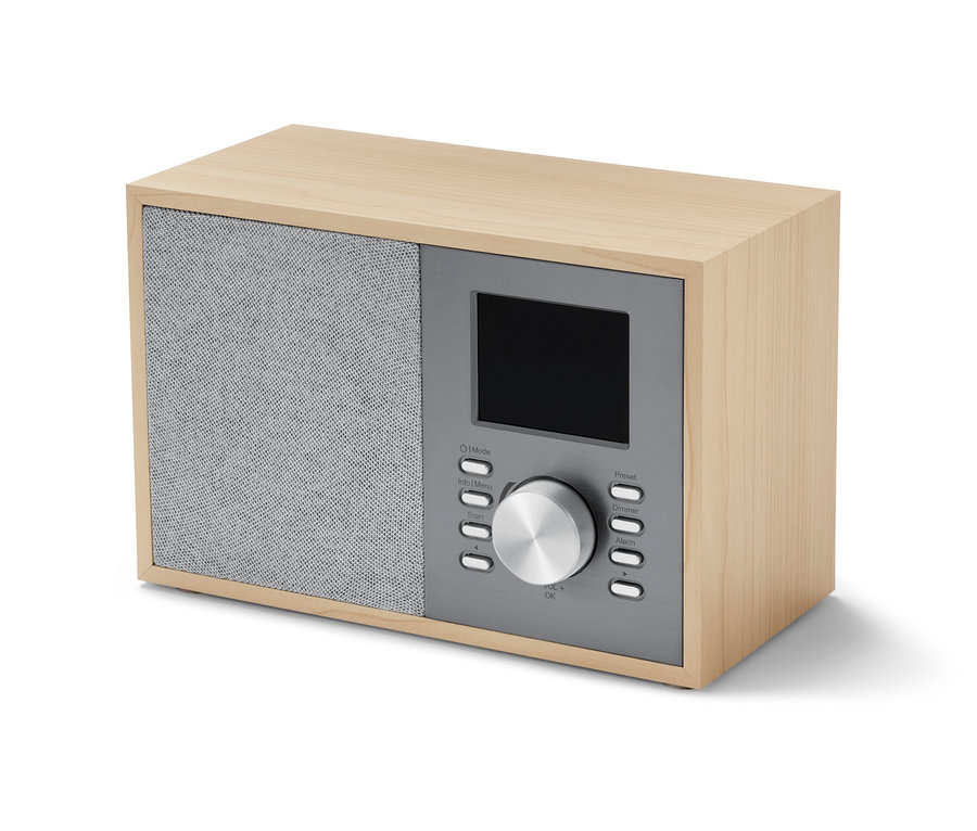 Ein DAB+/FM-Digitalradio mit Bluetooth® in heller Holzoptik.