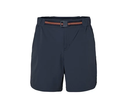 Funktionswandershorts mit orangefarbenem Gürtel.