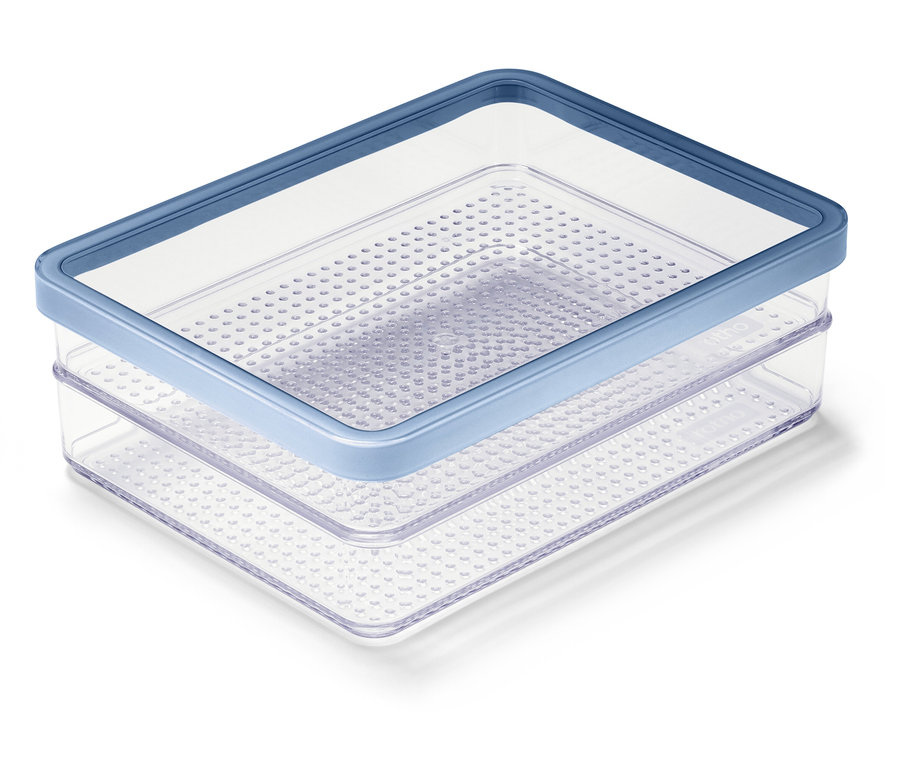 Transparente Aufschnittbox mit Deckel.