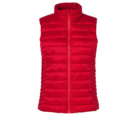 Steppgilet, rot