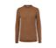 Senfgelb melierter Strickpullover.