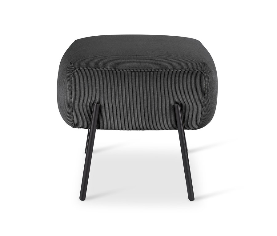 Anthrazitfarbener Fußhocker zum Design-Sessel mit Fußhocker – von SCAPA.