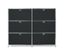 Kommode Metall »CN3« mit 6 Klappenfächern, gross, schwarz - /img/ggQlamQg/64/image.jpeg