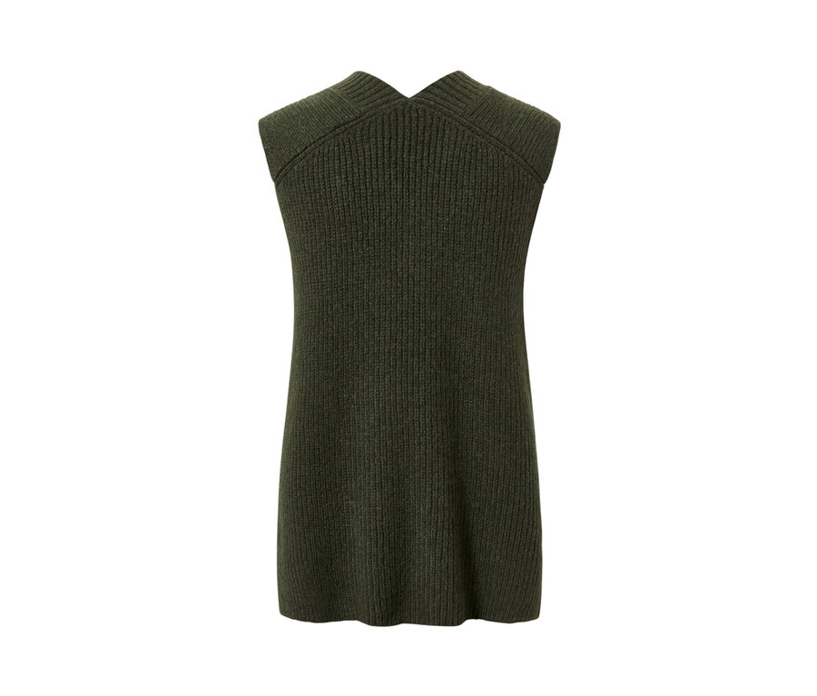 Nahaufnahme eines Strick-Pullunders.