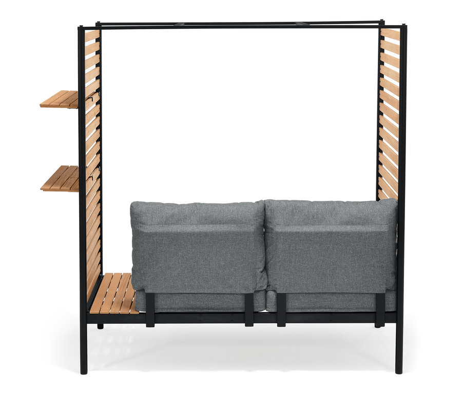 ScanCom Outdoor-Lounge mit Fußhocker, anthrazit.