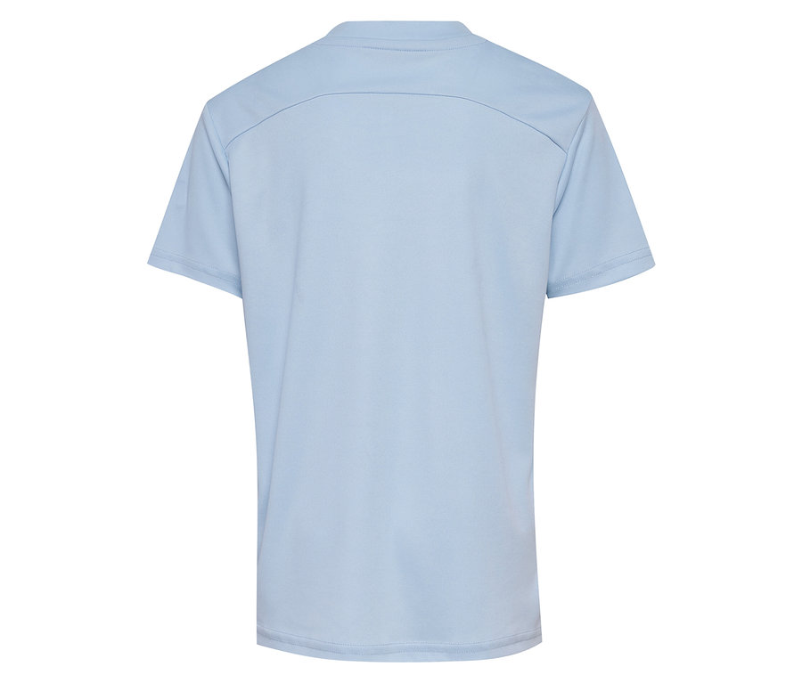 Hellblaues HUMMEL HMLJR pulse Trainings-T-Shirt von hinten.