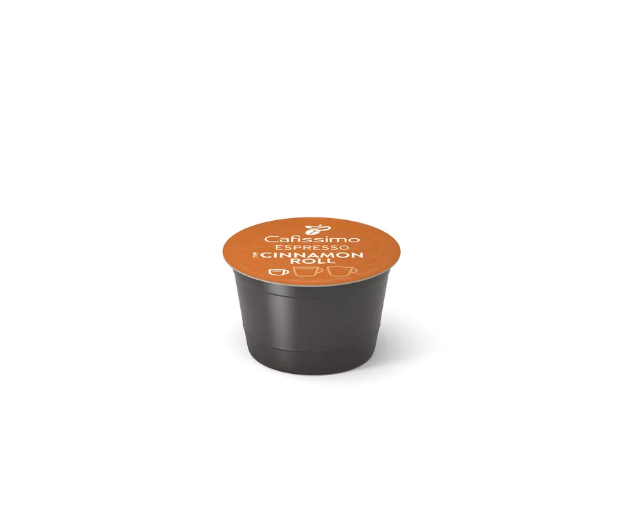 Eine Cafissimo Flavoured Espresso Cinamon Roll Kapsel.