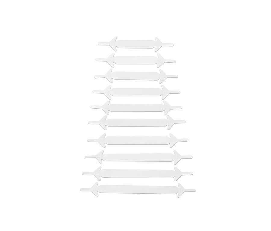 Zehn elastische Silikon-Schnürsenkel, 20 Stück.