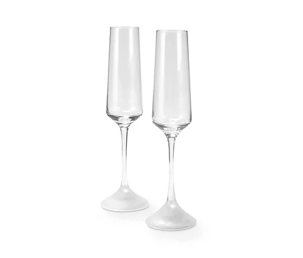 Zwei LED-Champagnergläser.