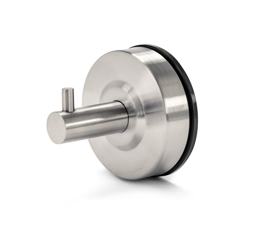 Detailaufnahme von einem Haken mit Saugnapf.