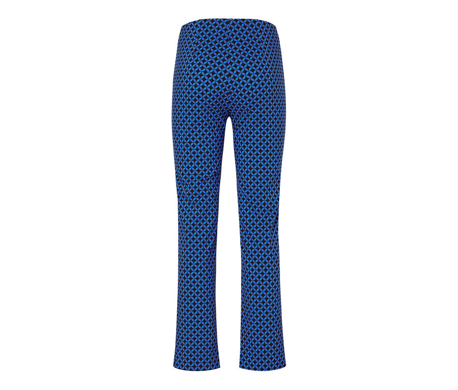 Kobaltblaue bedruckte Stretchhose.