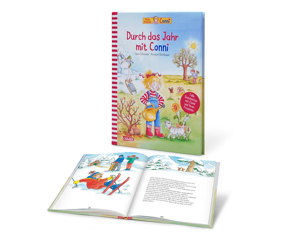 Buch »Durch das Jahr mit Conni« auf weißem Hintergrund.