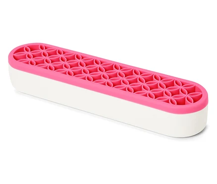 Ein Mehrzweck-Organizer in Weiß und Pink.