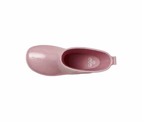 Ein einzelner rosa hummel® Gummistiefel »Rubber Boot Glitter« von oben gesehen.