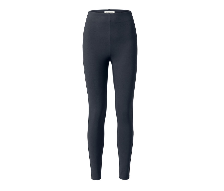 Dunkelblaue Leggings aus Heavy-Jersey.