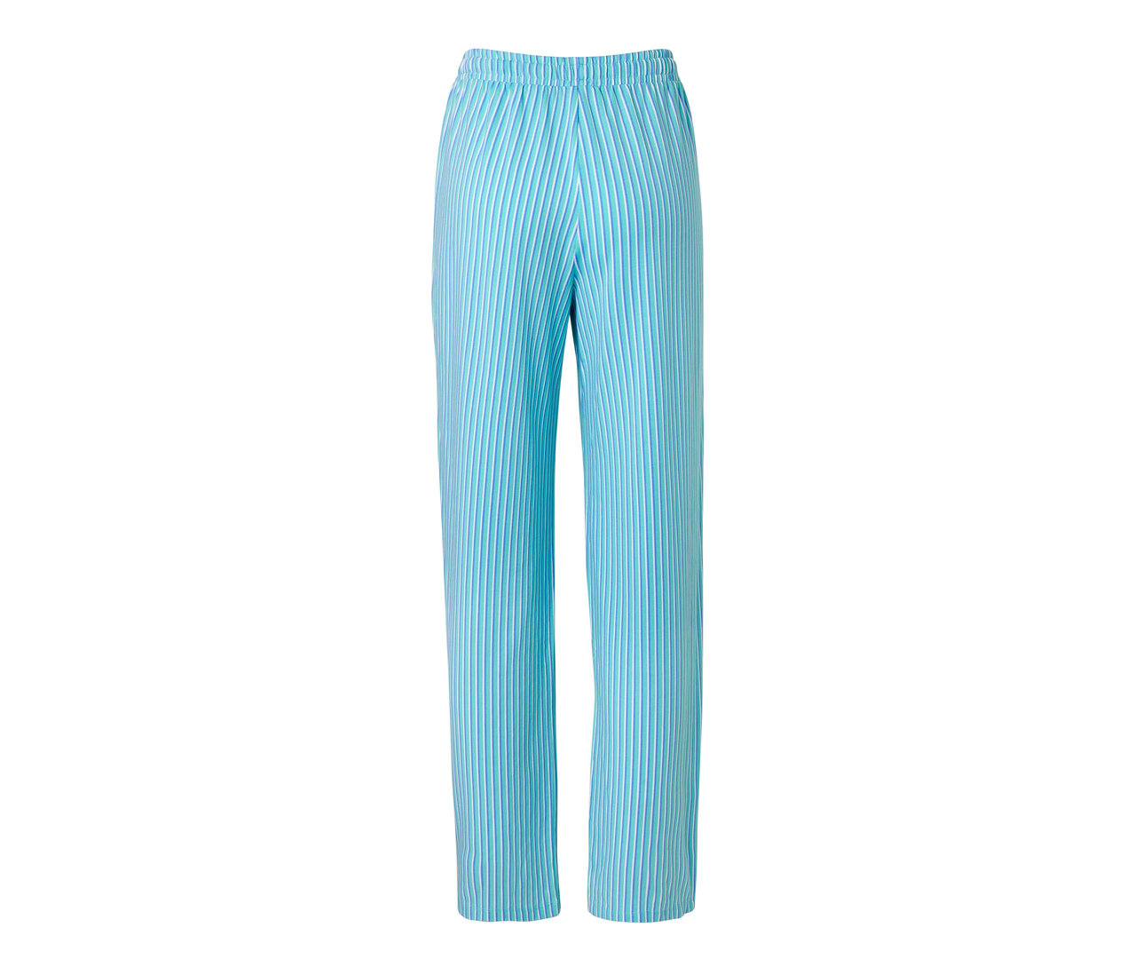 Blaue Pyjamahose mit Streifen.