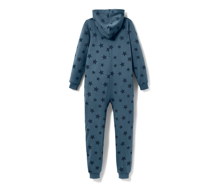 Blauer Kinder-Lounge-Overall mit Sternen.