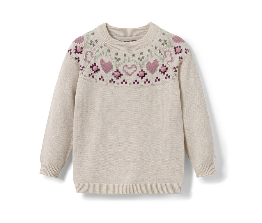 Kinder-Strickpullover mit Norwegermuster.