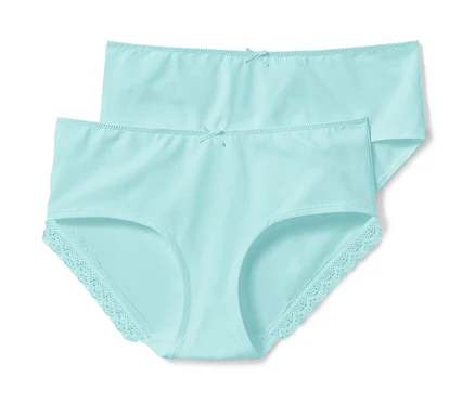 Zwei aqua Pantys.
