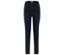Dunkelblaue High-Waist Jeans.