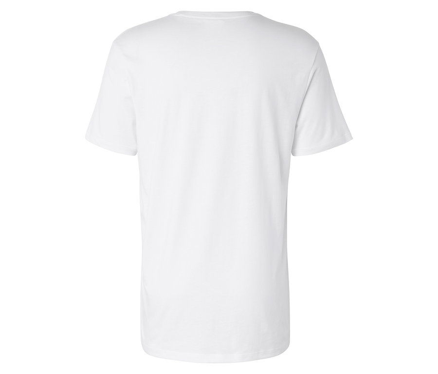 Rückansicht eines weißen T-Shirts.